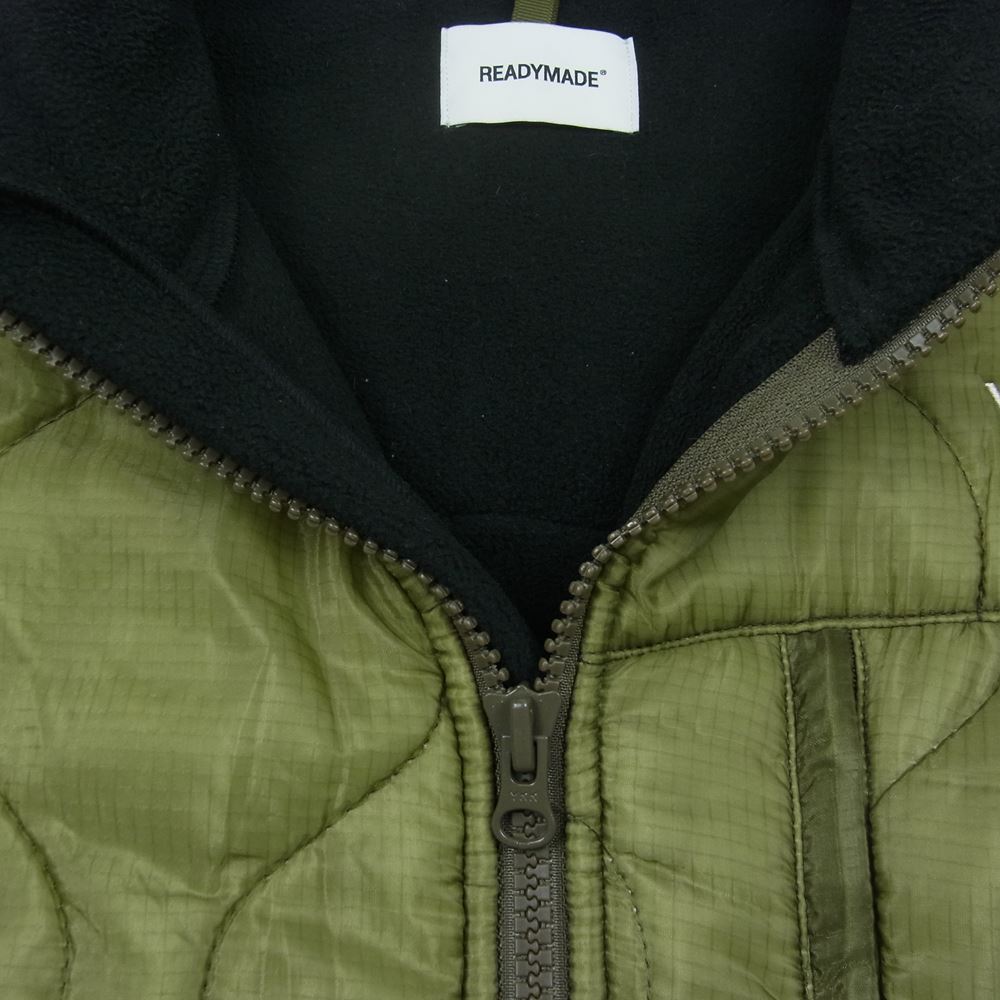 READY MADE レディメイド 20AW  FLEECE JACKET ライナー切替フリースジャケット ジップアップブルゾン カーキ系 1【中古】