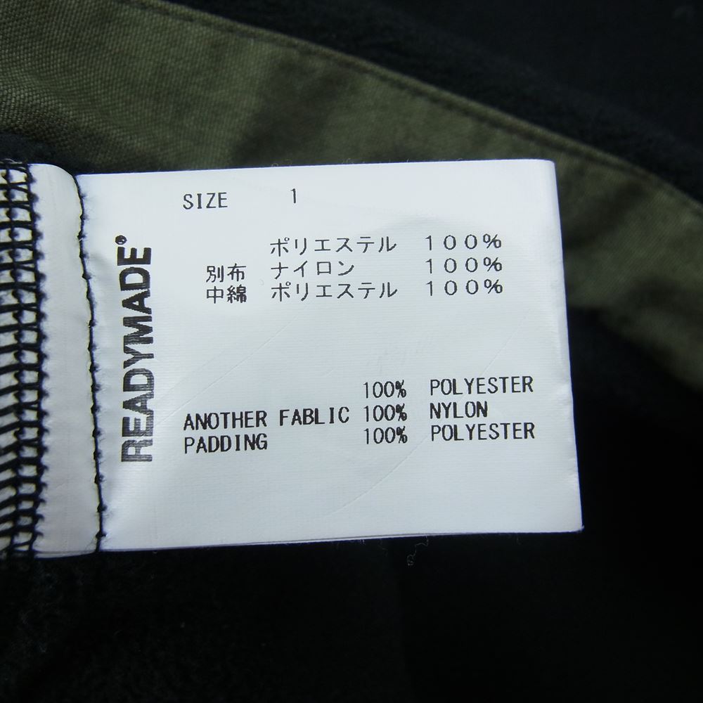 READY MADE レディメイド 20AW  FLEECE JACKET ライナー切替フリースジャケット ジップアップブルゾン カーキ系 1【中古】