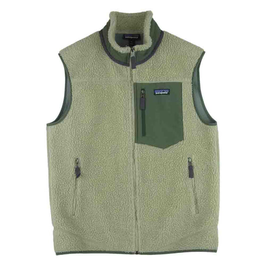 patagonia パタゴニア 18AW 23048 CLASSIC RETRO-X VEST クラシック レトロX フリース ベスト カーキ系 グレイッシュベージュ系 M【中古】