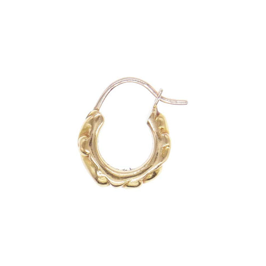 CHROME HEARTS クロムハーツ（原本有） 22K TNY HOOP SCRL タイニースクロールフープ ゴールド ピアス ゴールド系【中古】