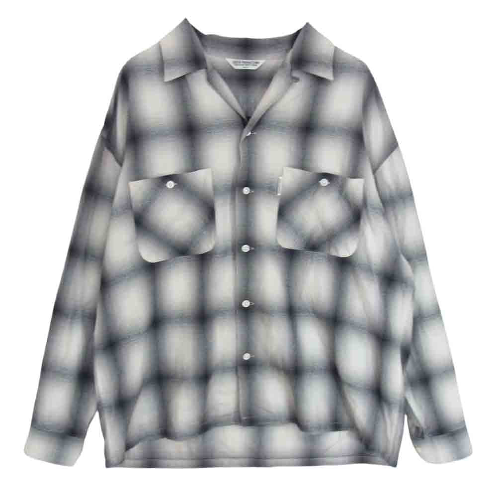 COOTIE クーティー 長袖 オープンカラー チェック シャツ ブラック系 S【中古】