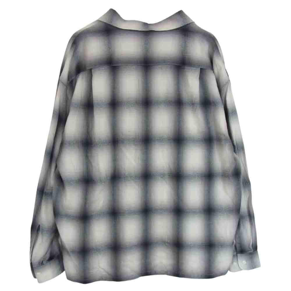 COOTIE クーティー 長袖 オープンカラー チェック シャツ ブラック系 S【中古】