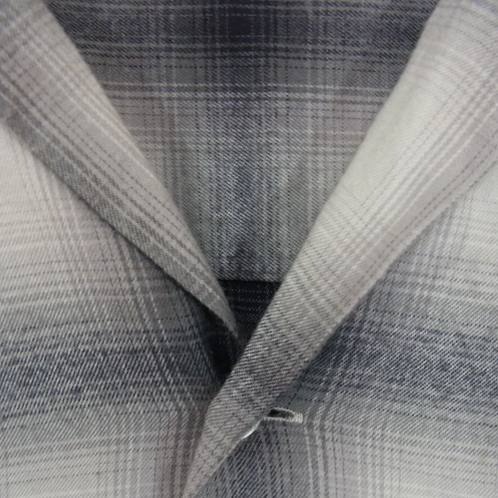 COOTIE クーティー 長袖 オープンカラー チェック シャツ ブラック系 S【中古】