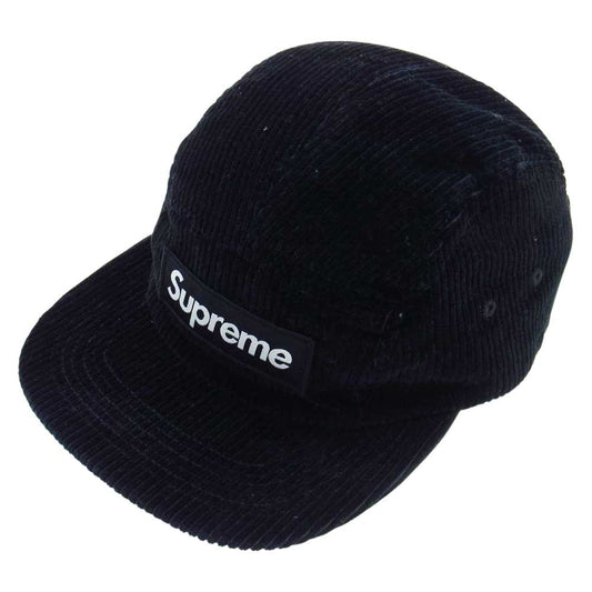 Supreme シュプリーム 19AW Camo Corduroy Camp Cap カモ コーデュロイ ボックスロゴ キャンプ キャップ ブラック系【中古】