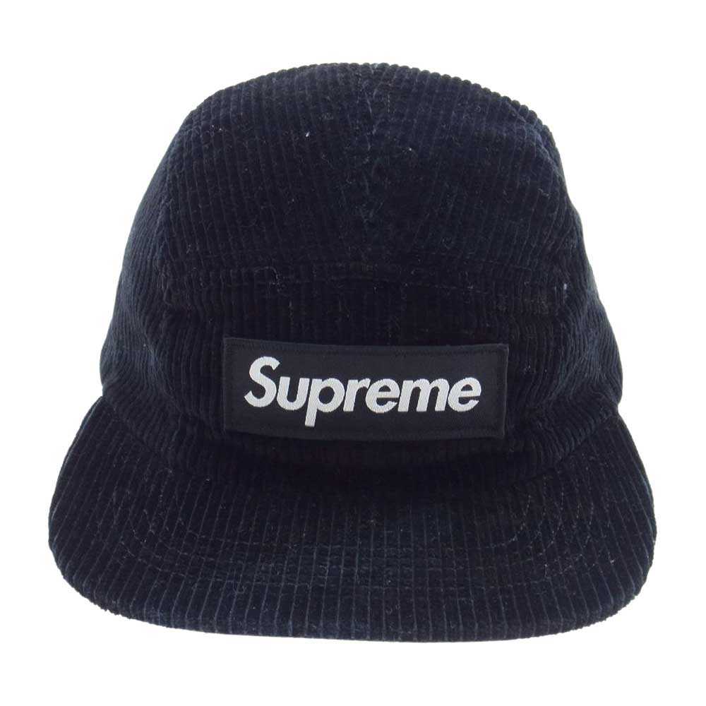Supreme シュプリーム 19AW Camo Corduroy Camp Cap カモ コーデュロイ ボックスロゴ キャンプ キャップ ブラック系【中古】