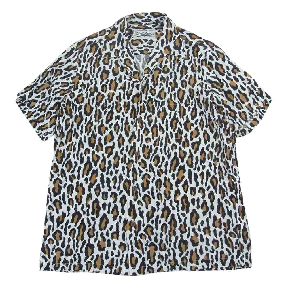 WACKO MARIA ワコマリア 22SS-WMS-HI05 HAWAIIAN SHIRT S/S TYPE-5 レオパード ハワイアン シャツ ホワイト系 S【中古】