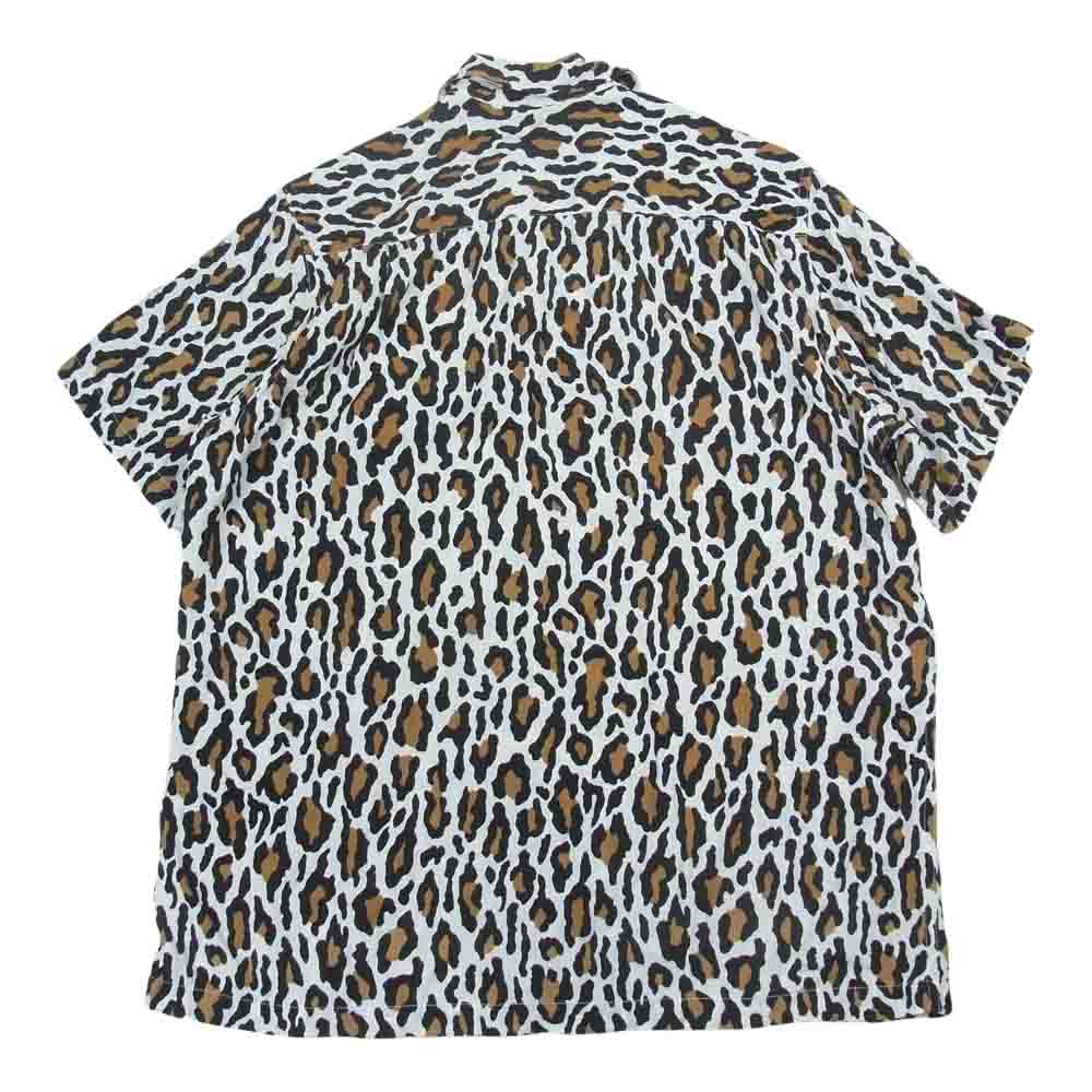 WACKO MARIA ワコマリア 22SS-WMS-HI05 HAWAIIAN SHIRT S/S TYPE-5 レオパード ハワイアン シャツ ホワイト系 S【中古】