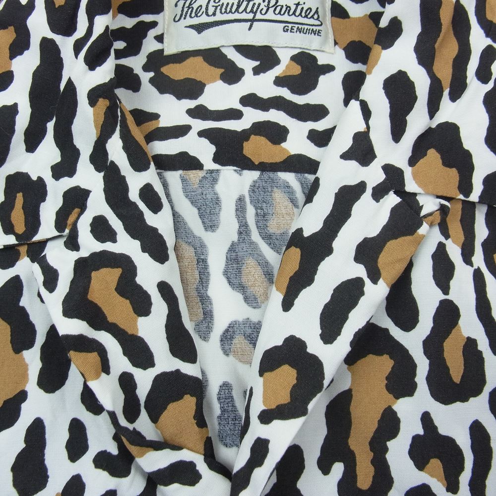 WACKO MARIA ワコマリア 22SS-WMS-HI05 HAWAIIAN SHIRT S/S TYPE-5 レオパード ハワイアン シャツ ホワイト系 S【中古】