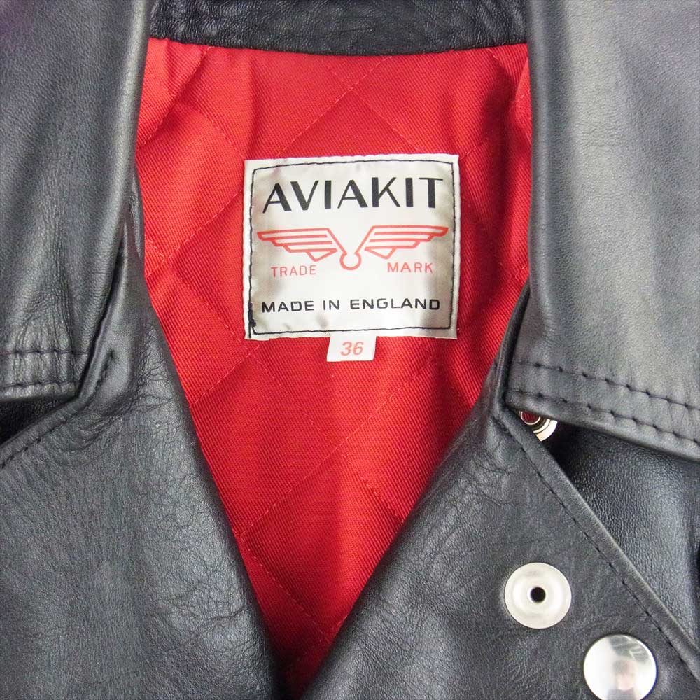 Lewis Leathers ルイスレザー 402T タイトフィット ライトニング レザー ダブル ライダース ジャケット ブラック系 36【美品】【中古】