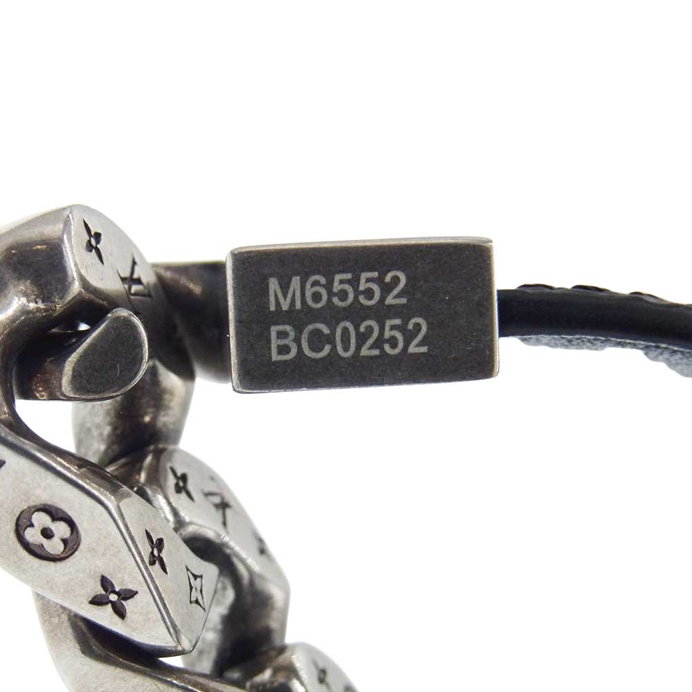 LOUIS VUITTON ルイ・ヴィトン M6552 ブラスレ モノチェーン モノグラムエクリプス メンズ リバーシブル ブレスレット ブラック系【中古】