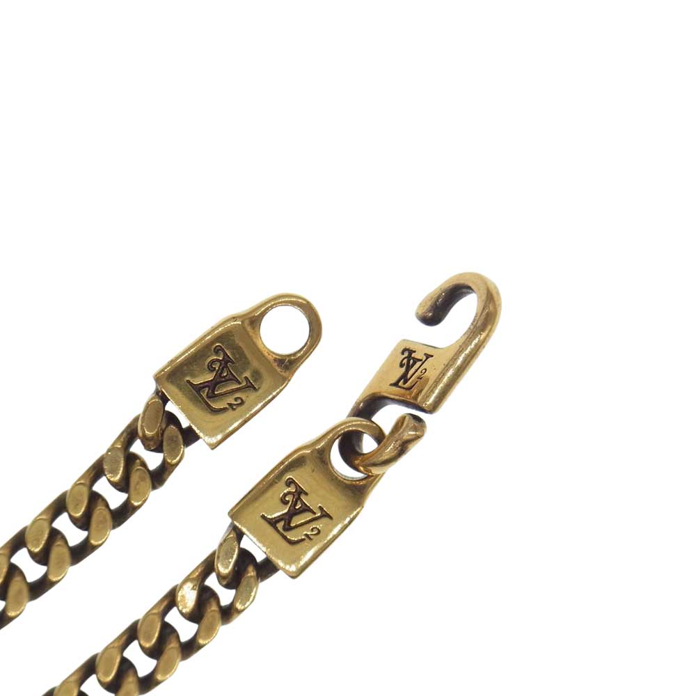 LOUIS VUITTON ルイ・ヴィトン × NIGO ニゴ MP2692 コリエ スクエアードLV ネックレス ゴールド系【中古】