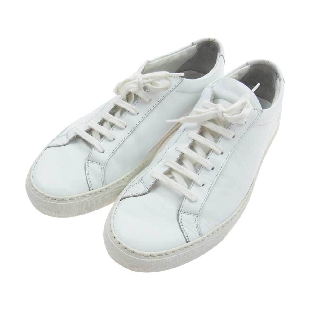 コモンプロジェクト  1528 イタリア製 ACHILLES ローカット スニーカー レザー ホワイト  ホワイト系 40（25.5-26.0相当）【中古】