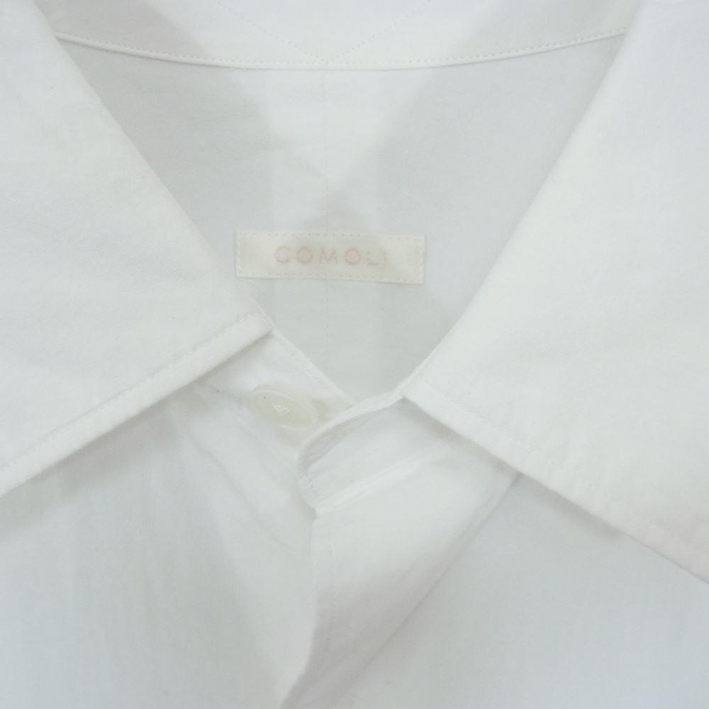 COMOLI コモリ 21SS  T01-02001 コモリシャツ 長袖 ホワイト系 2【中古】
