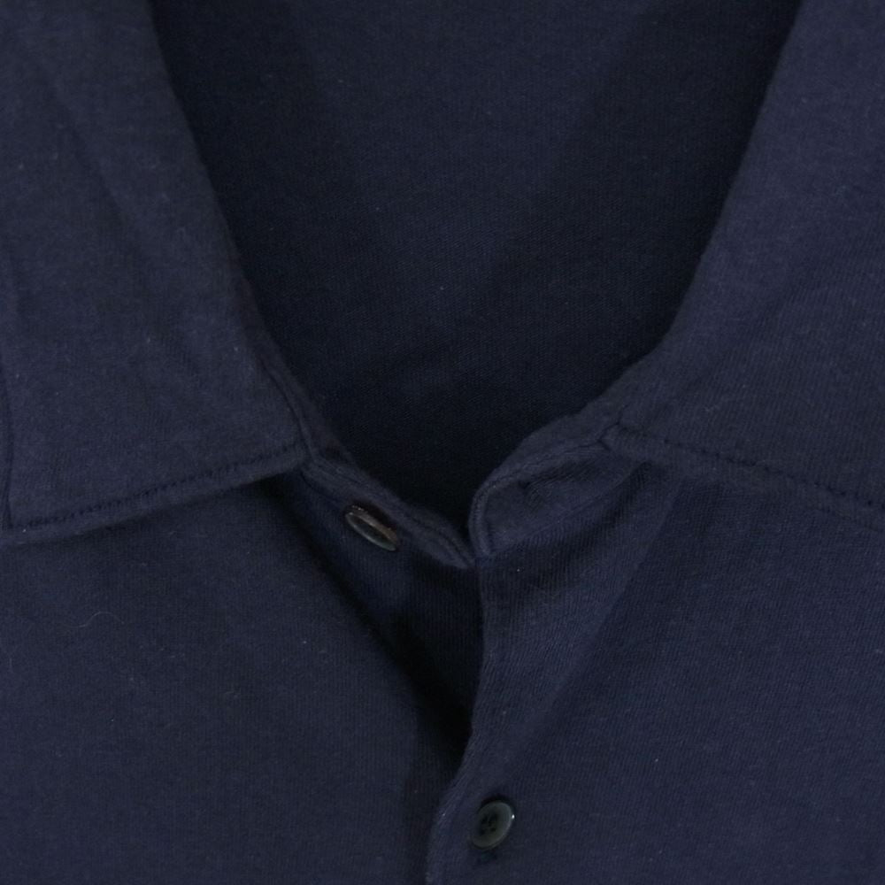 COMOLI コモリ 23SS  X01-05016  コットンジャージ コモリシャツ 長袖 ネイビー系 2【美品】【中古】