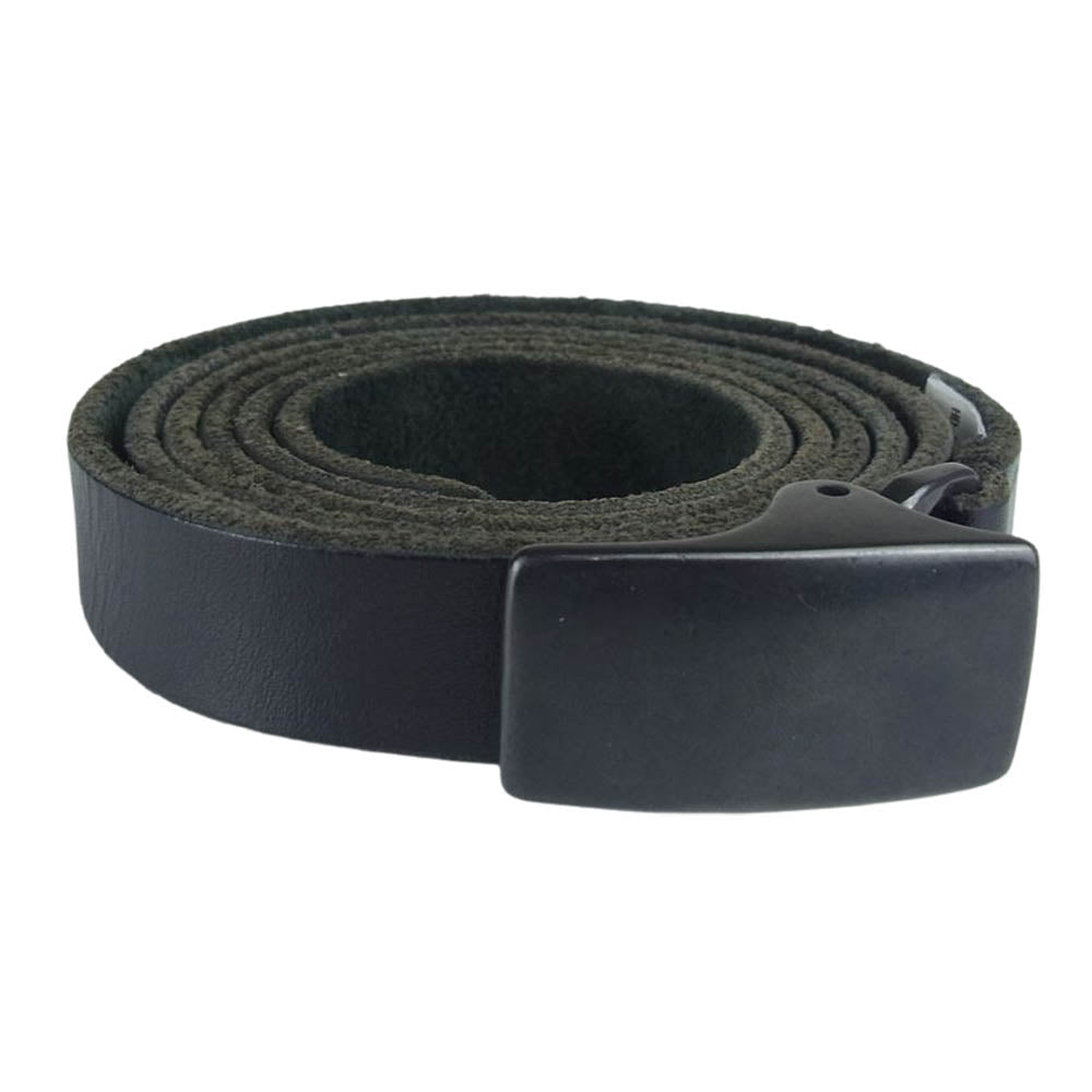Yohji Yamamoto ヨウジヤマモト HD-F03-771 18MM カウレザー ソリッドブラスバックル フリーベルト ブラック系【中古】