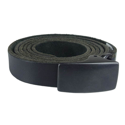 Yohji Yamamoto ヨウジヤマモト HD-F03-771 18MM カウレザー ソリッドブラスバックル フリーベルト ブラック系【中古】