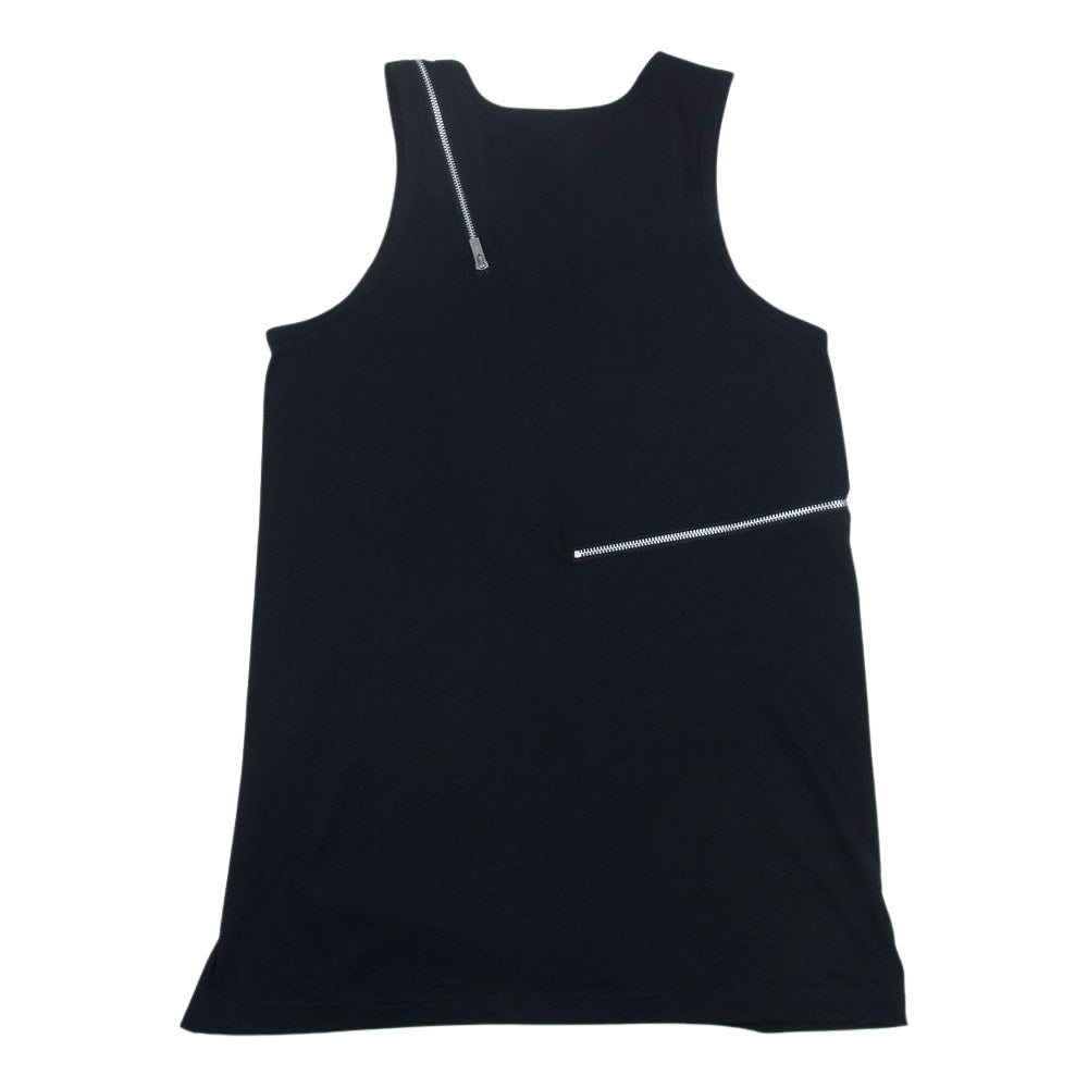 Yohji Yamamoto POUR HOMME ヨウジヤマモトプールオム 21AW HX-T17-080 30/-CORMA PLAIN STITCH ZIP FASTENER TANK TOP ファスナー タンク トップ ブラック系 3【中古】