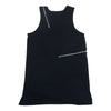 Yohji Yamamoto POUR HOMME ヨウジヤマモトプールオム 21AW HX-T17-080 30/-CORMA PLAIN STITCH ZIP FASTENER TANK TOP ファスナー タンク トップ ブラック系 3【中古】