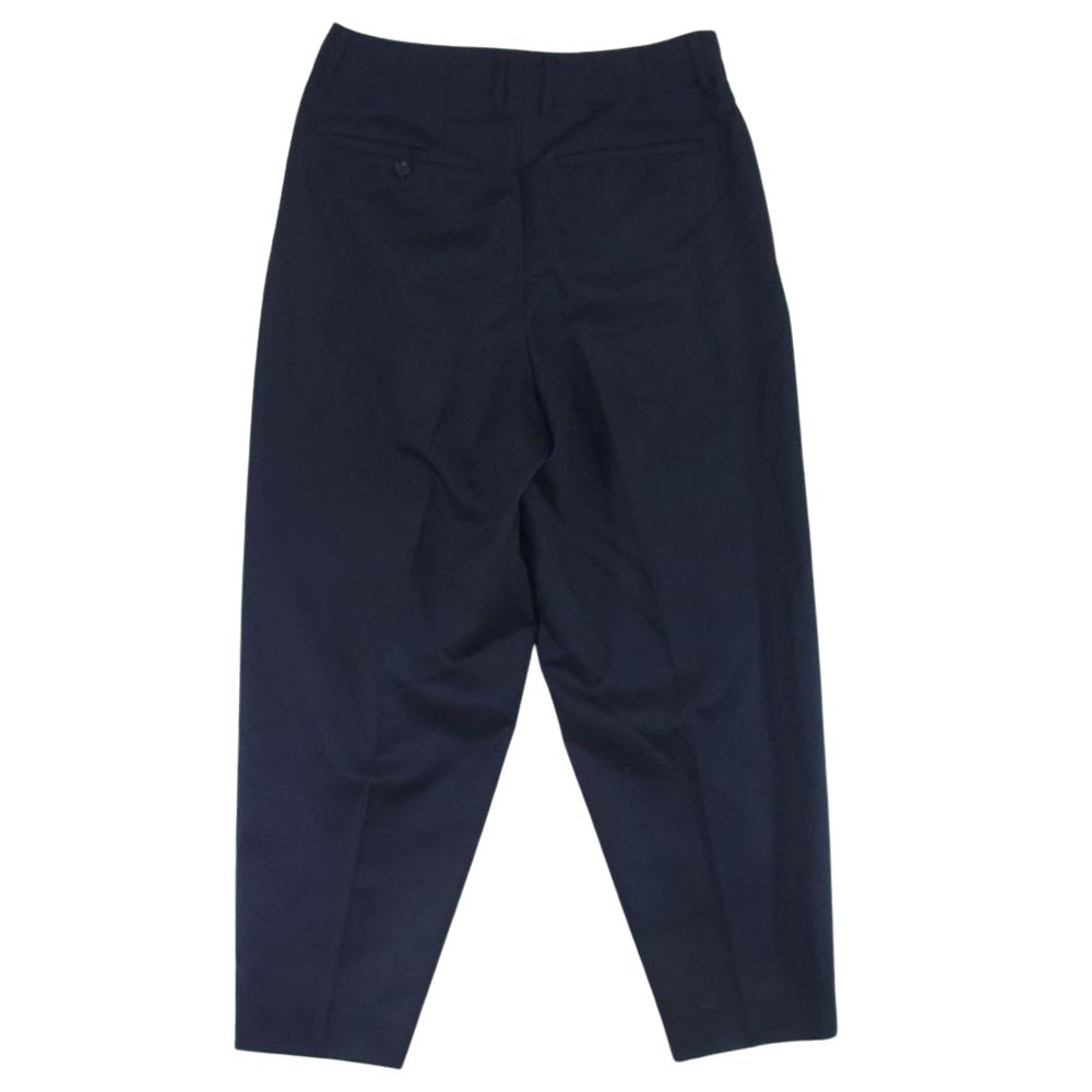オーベット  23SS 23-01-021 サマーウール ギャバジン 2タック ワイドテーパード パンツ ネイビー系 3【中古】