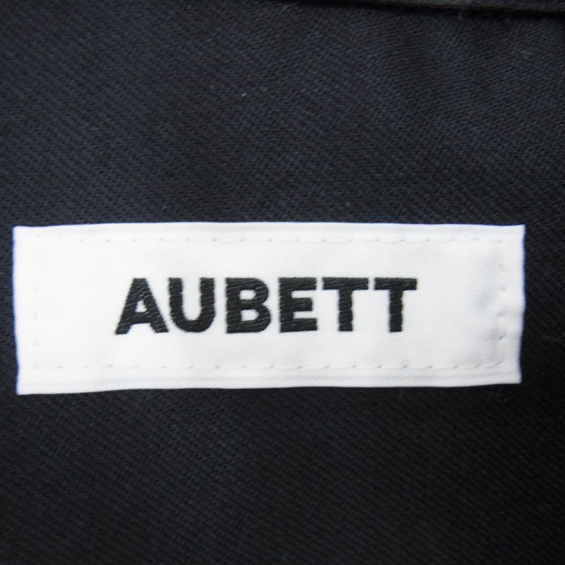 オーベット  AUBETT 23SS 23-01-034 サマー ウール ギャバジン コーチ ジャケット シャツ ネイビー系 3