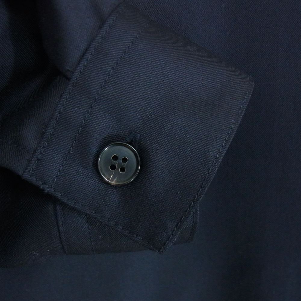 オーベット  23SS 23-01-034 サマー ウール ギャバジン コーチ ジャケット シャツ  ネイビー系 3【中古】