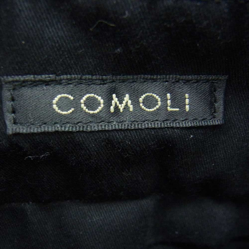 COMOLI コモリ 23SS X01-03014 コットン ギャバ  ワーク パンツ ブラック系 1【中古】