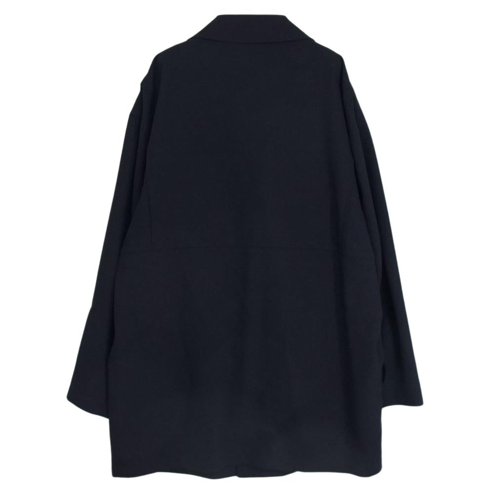 AURALEE オーラリー A21SC01KW HARD TWIST WOOL DOBBY HALF COAT ウール コート ネイビー系 3【中古】