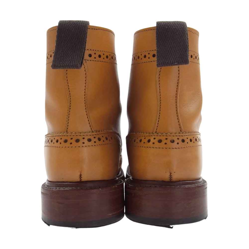 Tricker's トリッカーズ LS411  FSスタンプ カントリーコレクション ウイングチップ ブーツ  ライトブラウン系【中古】
