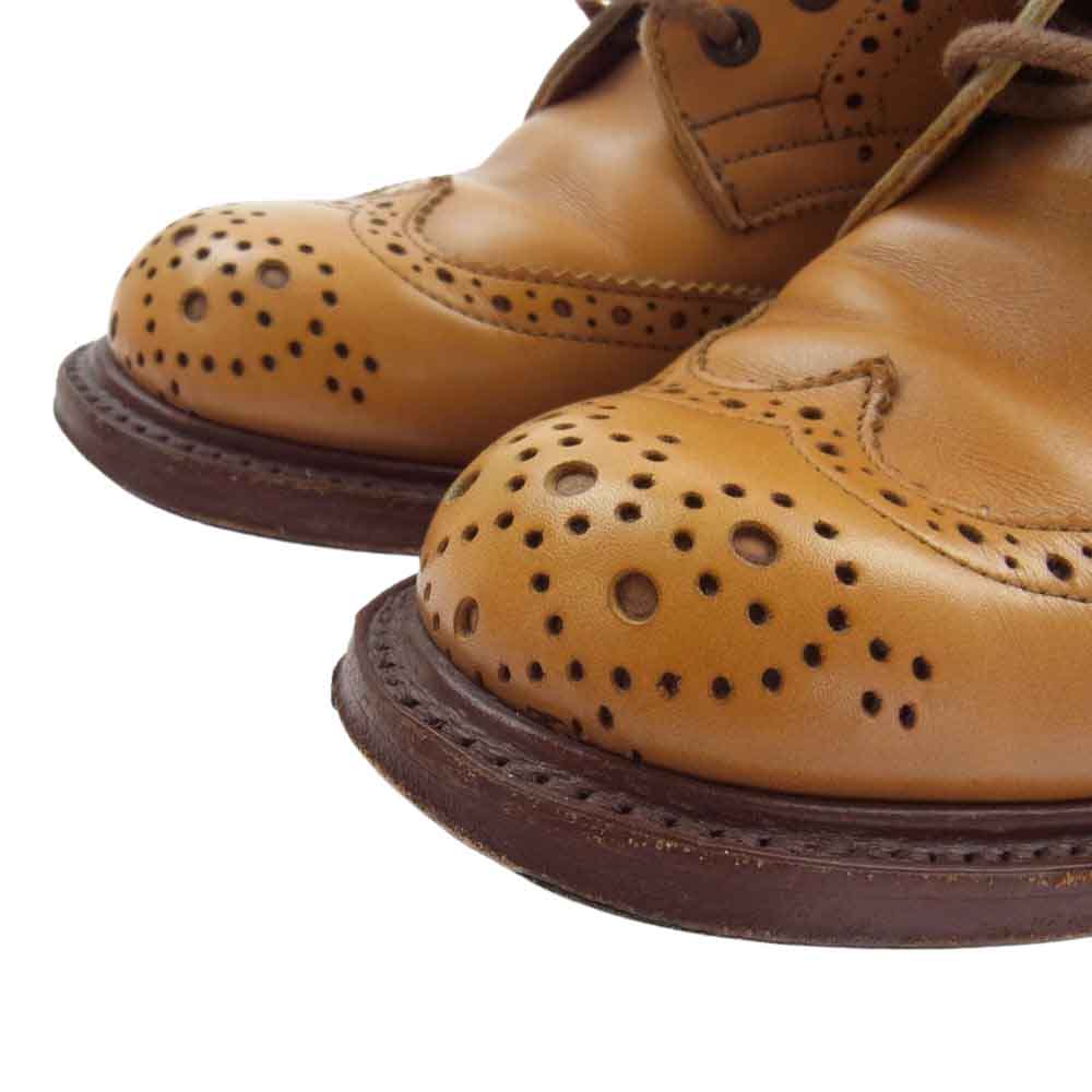 Tricker's トリッカーズ LS411  FSスタンプ カントリーコレクション ウイングチップ ブーツ  ライトブラウン系【中古】