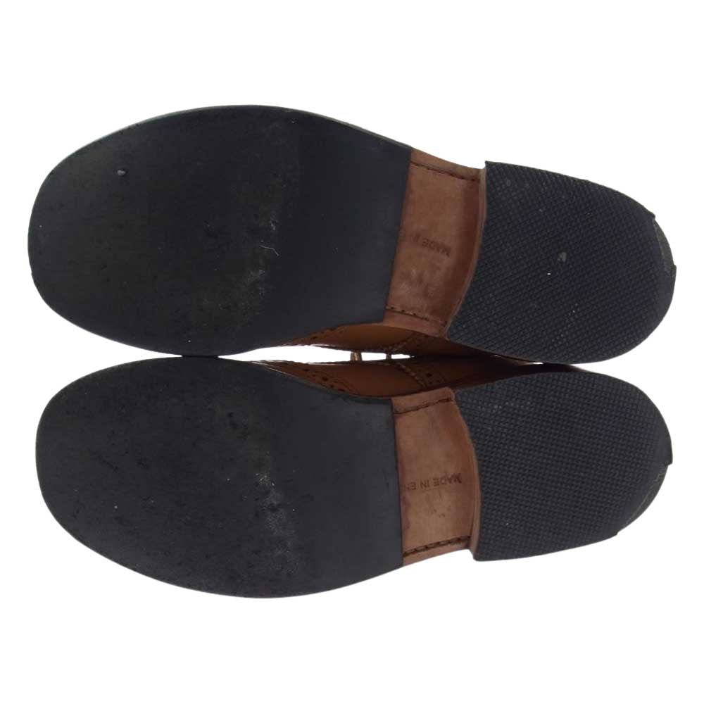 Tricker's トリッカーズ LS411  FSスタンプ カントリーコレクション ウイングチップ ブーツ  ライトブラウン系【中古】