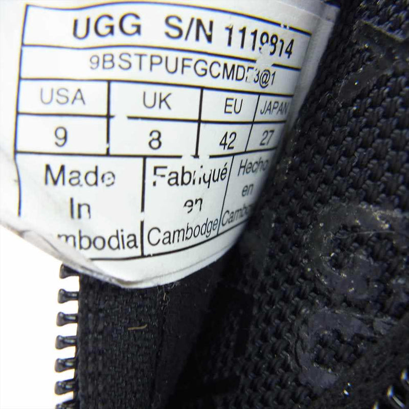 UGG アグ 1119814 GORE-TEX ゴアテックス ZIP ジップ スニーカー ブラック系 27cm【中古】