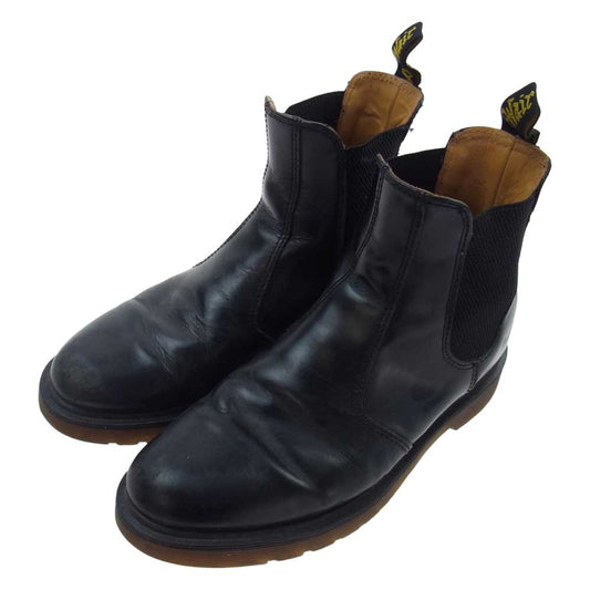 Dr.Martens ドクターマーチン サイドゴア レザー ブーツ ブラック系 UK8【中古】