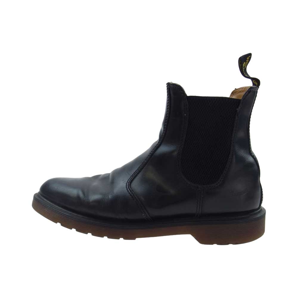 Dr.Martens ドクターマーチン サイドゴア レザー ブーツ ブラック系 UK8【中古】