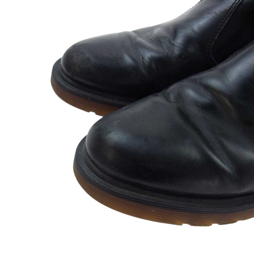 Dr.Martens ドクターマーチン サイドゴア レザー ブーツ ブラック系 UK8【中古】