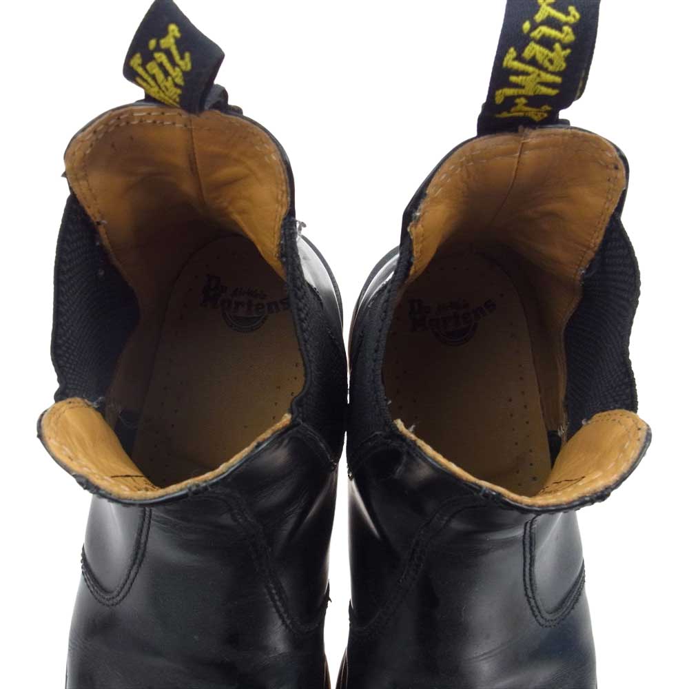 Dr.Martens ドクターマーチン サイドゴア レザー ブーツ ブラック系 UK8【中古】