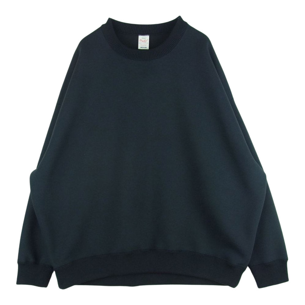 ゴールド GL68802 ESTEL SMOOTH CREW NECK スウェット トレーナー 日本製 ブラック系 ダークグレーに近い黒 M【中古】