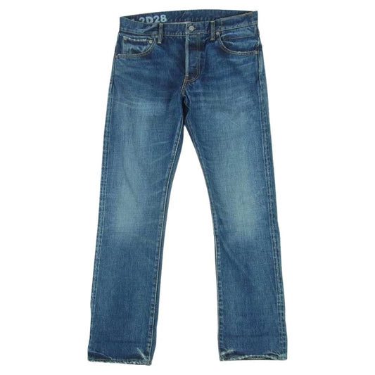 VISVIM ビズビム 21AW 0121205005016 SOCIAL SCULPTURE 01 SLIM DAMAGED ソーシャルスカルプチャー デニム パンツ インディゴブルー系 W32 L30【中古】