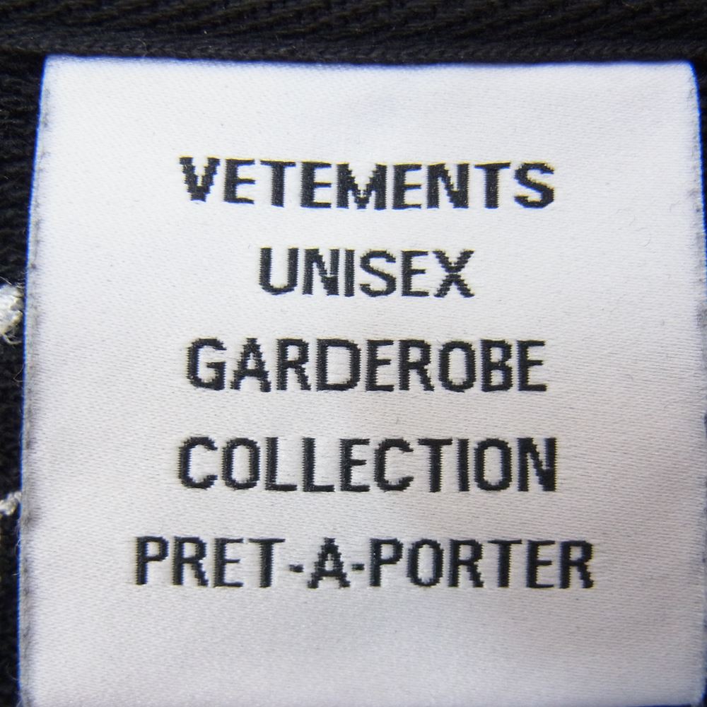 VETEMENTS ヴェトモン 21SS UE51TR330B Insecurity Sweatshirt インセキュリティー スウェット トレーナー プリント オーバーサイズ ブラック系 M【中古】