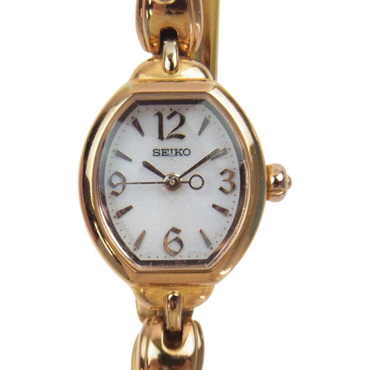 SEIKO セイコー V117 ルキア ソーラー ウオッチ  ゴールド系【中古】