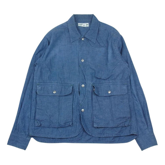 SASAFRAS ササフラス Plant Hunter Jacket プリント ハンタージャケット インディゴブルー系 M【中古】