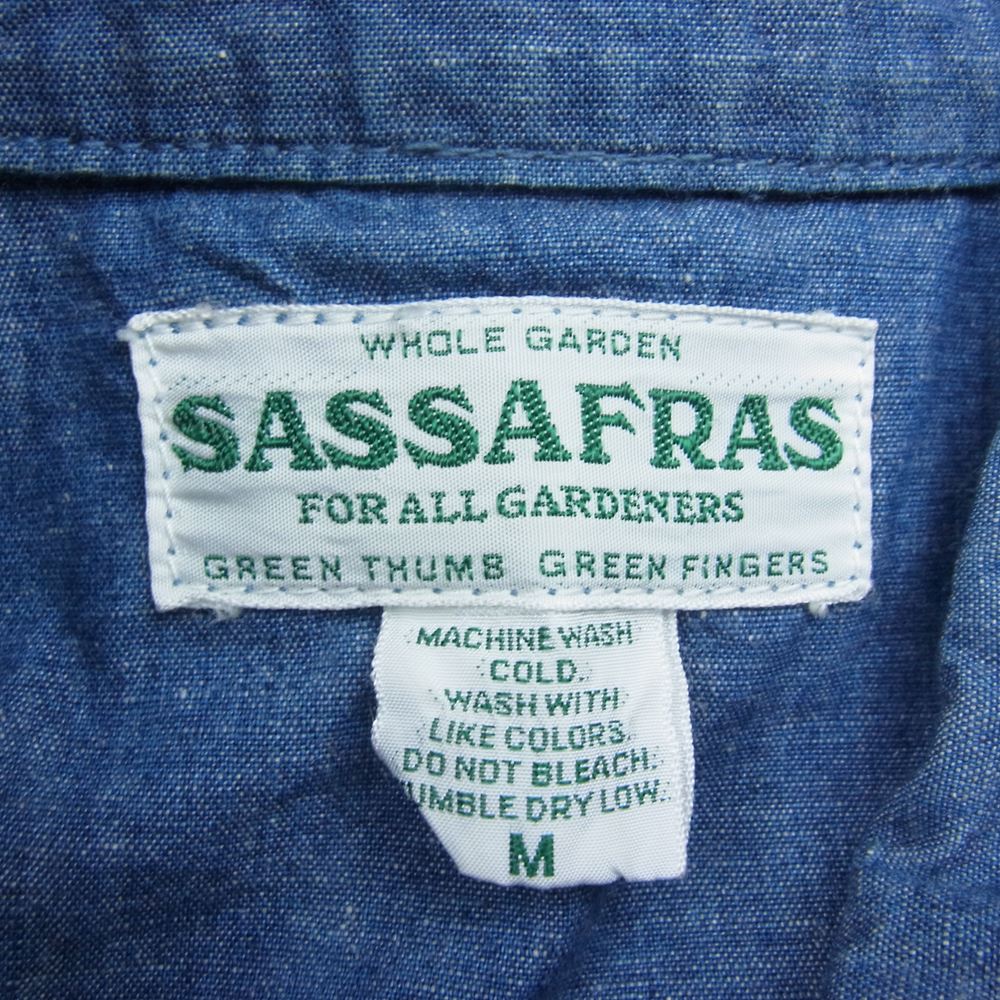 SASAFRAS ササフラス Plant Hunter Jacket プリント ハンタージャケット インディゴブルー系 M【中古】