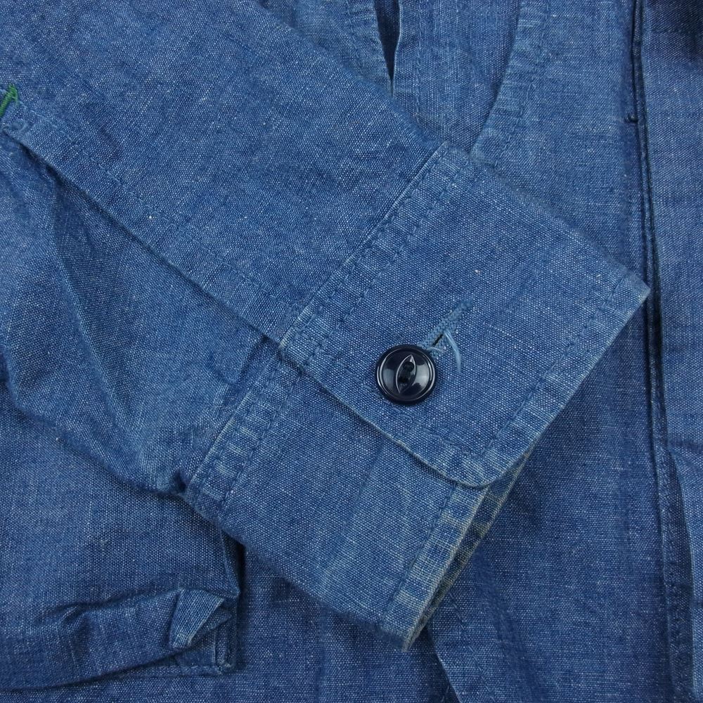 SASAFRAS ササフラス Plant Hunter Jacket プリント ハンタージャケット インディゴブルー系 M【中古】