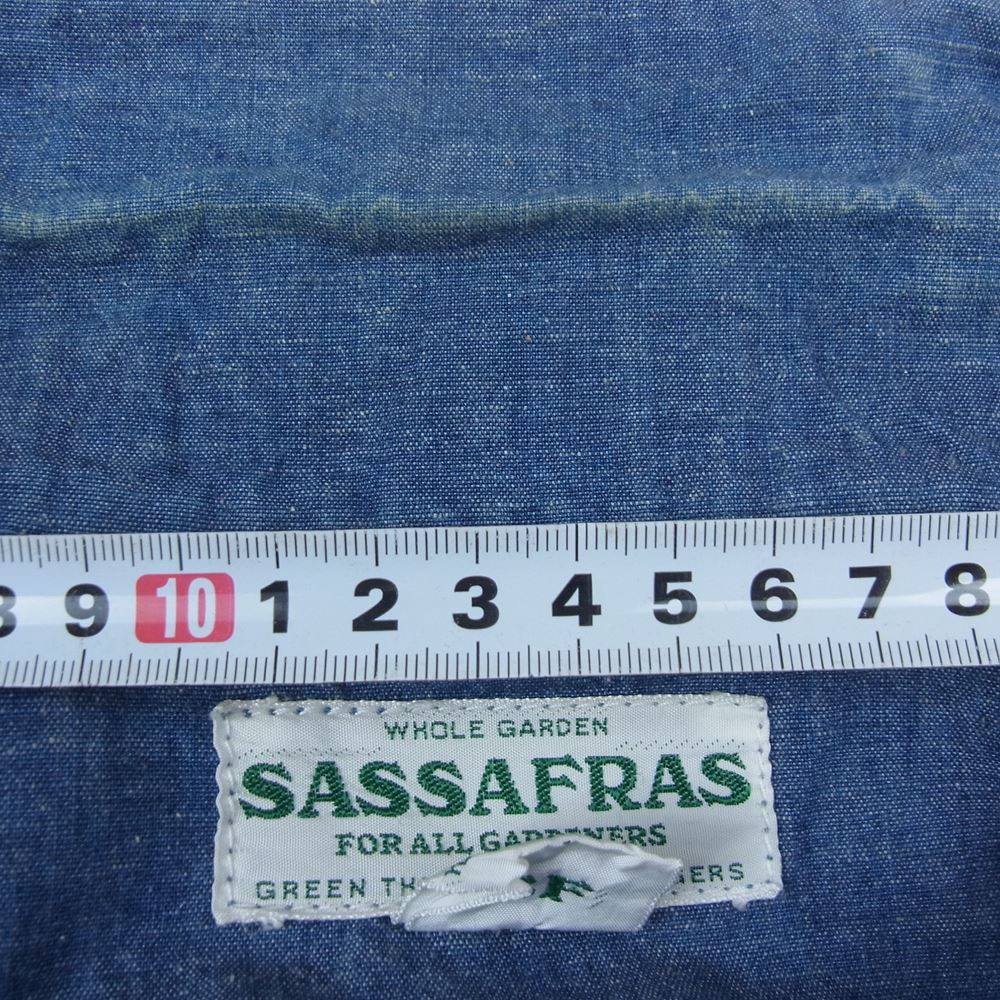 SASAFRAS ササフラス Plant Hunter Jacket プリント ハンタージャケット インディゴブルー系 M【中古】