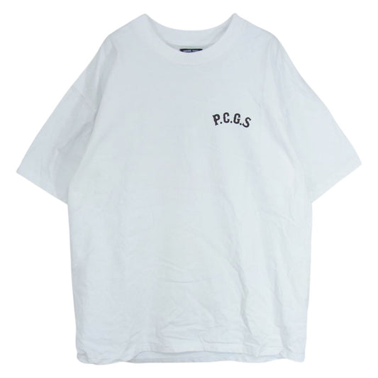 ポークチョップ ロゴ プリント 長袖 Tシャツ ホワイト系 XL【中古】