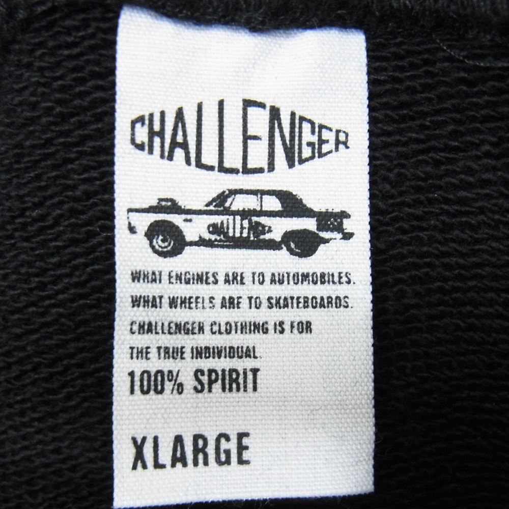 CHALLENGER チャレンジャー 22SS CLG-SW 022-002 FIREBALL HOOIDE ファイアボール ロゴ 総柄 プルオーバー フーディー パーカー ブラック系 XL【中古】