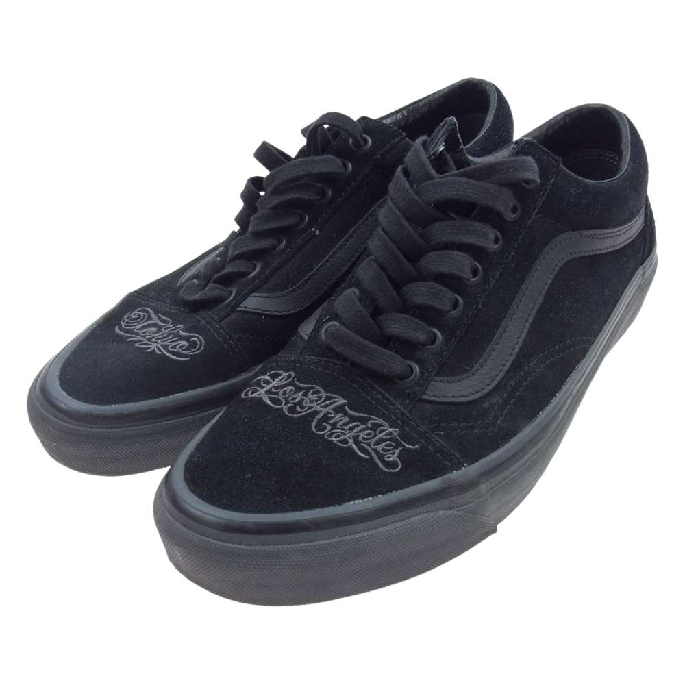 NEIGHBORHOOD ネイバーフッド 201BWVCN-FWM01S × VANS バンズ × Mister Cartoon ミスターカートゥーン OLD SKOOL 刺繍ロゴ オールドスクール ブラック系 28.5cｍ【中古】