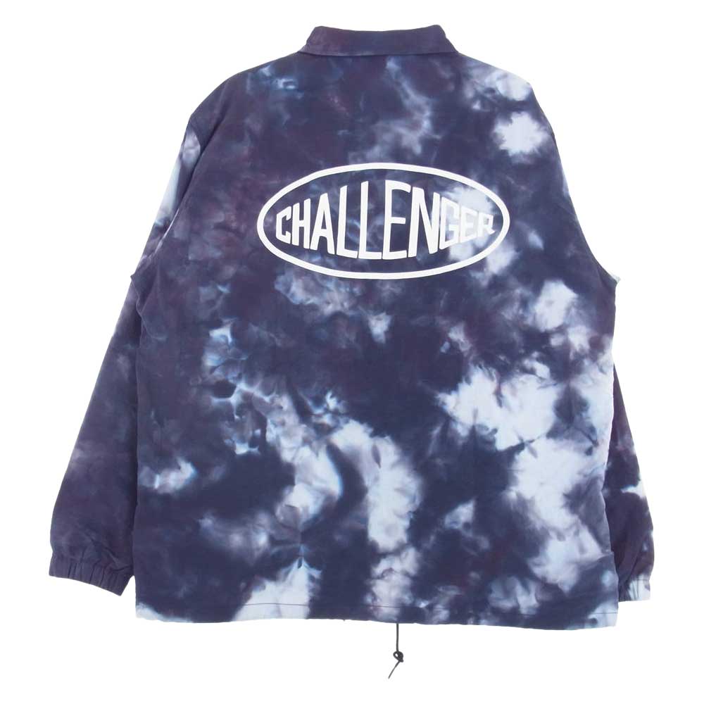 CHALLENGER チャレンジャー 22SS CLG-JK 022-002 TIE DYE LOGO COACH JACKET タイダイ 刺繍ロゴ 裏フリース コーチ ジャケット ネイビー系 マルチカラー系 XL【美品】【中古】