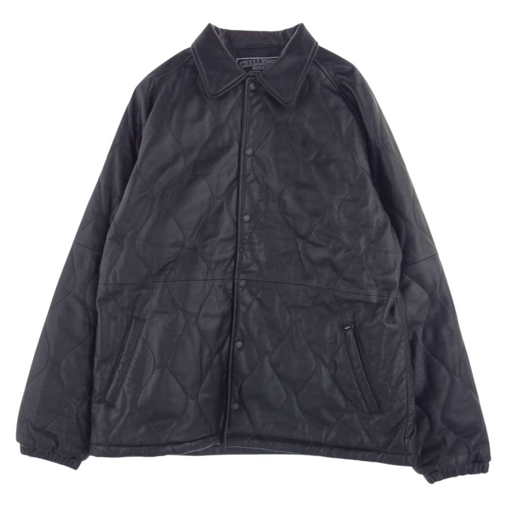 CHALLENGER チャレンジャー 22AW CLG-JK 022-006 QUILTING LEATHER JACKET キルティング レザー 中綿 ジャケット ブラック系 XL【美品】【中古】
