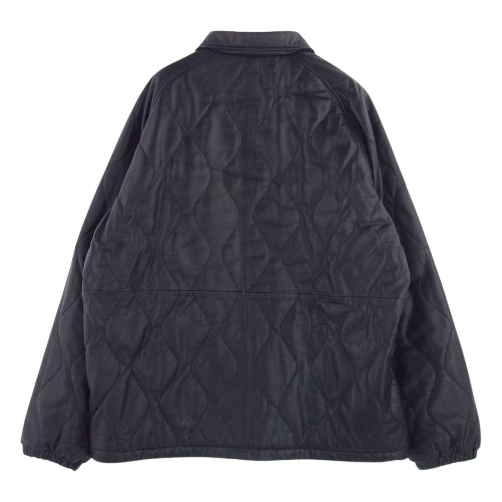 CHALLENGER チャレンジャー 22AW CLG-JK 022-006 QUILTING LEATHER JACKET キルティング レザー 中綿 ジャケット ブラック系 XL【美品】【中古】