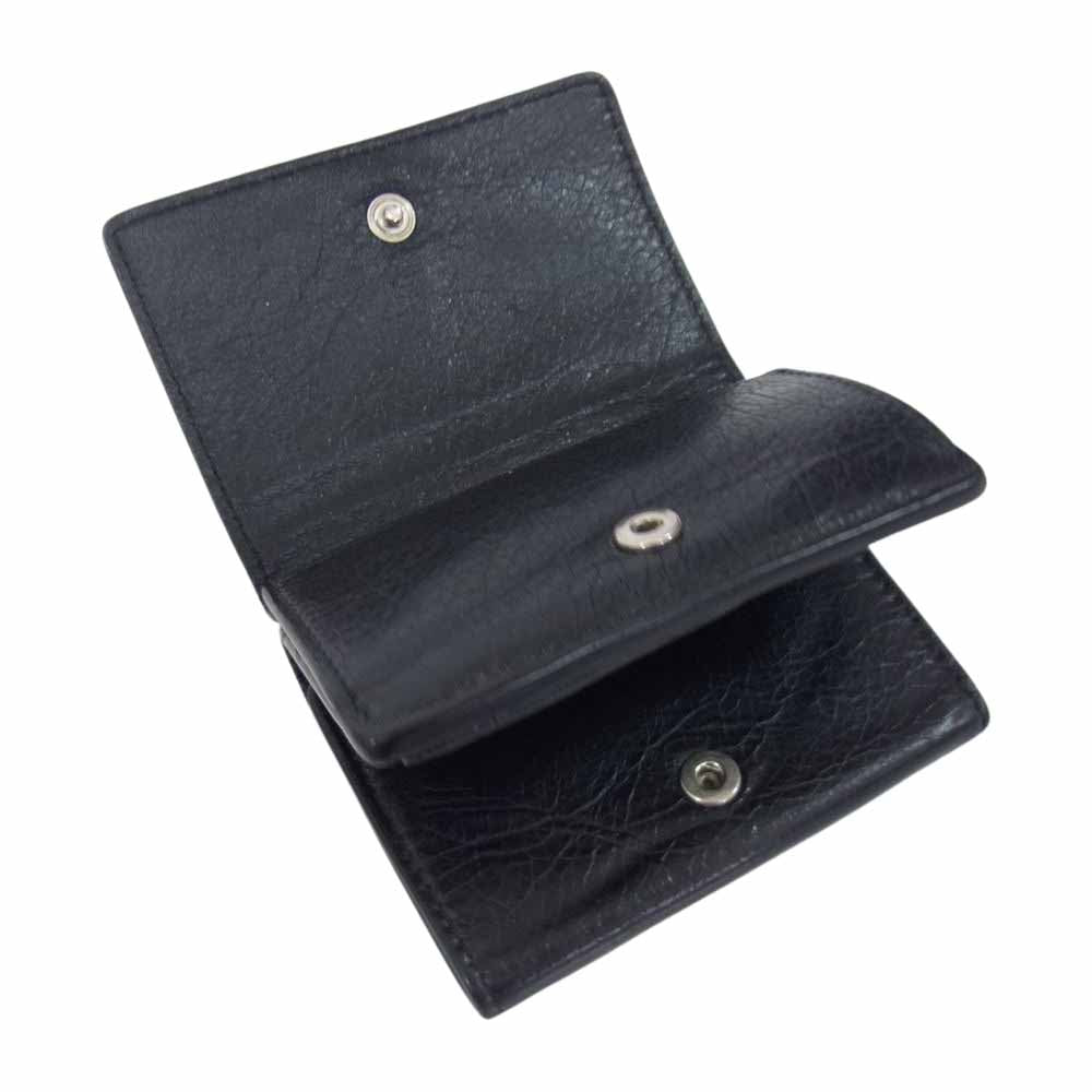 BALENCIAGA バレンシアガ 529553 グラフィティ ペイント 三つ折り財布 コンパクトウォレット ブラック系【中古】